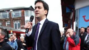 Labour leader Ed Miliband giving a speech in Chorley explaining his "One Nation vision" last month.