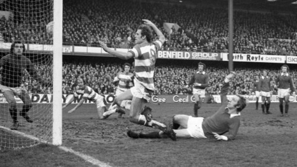 Peter Shilton pulls off a spectacular save for Leicester City