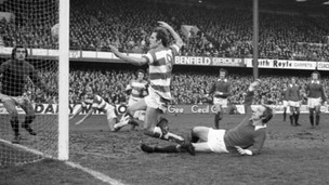 Peter Shilton pulls off a spectacular save for Leicester City