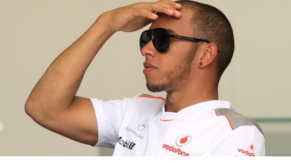 Lewis Hamilton in the paddock ahead the Bahrain Formula One Grand Prix