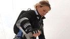 Claire Lomas trains for the London Marathon