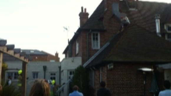 Toddler from hotel roof