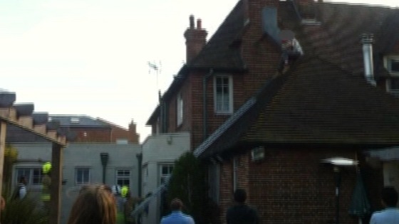 Toddler from hotel roof