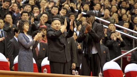 Dennis Rodman and North Korean leader Kim Jong-un