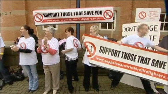 Protestors at Stafford Crown Court today