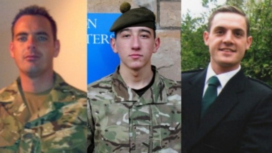 Corporal William Thomas Savage, Fusilier Samuel Flint and Private Robert Murray Hetherington
