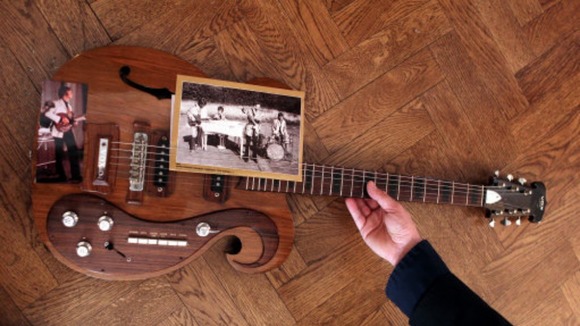 Guitar on floor