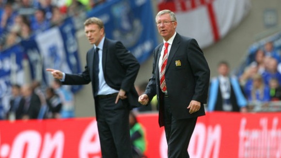 David Moyes with Sir Alex Ferguson