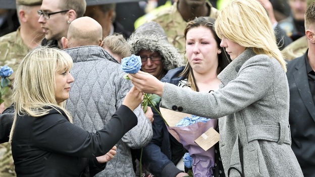 The hearses were taking the coffins to the John Radcliffe Hospital in Oxford