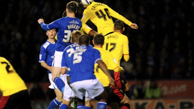 David Nugent scored his first goal in 17 games for Leicester City.