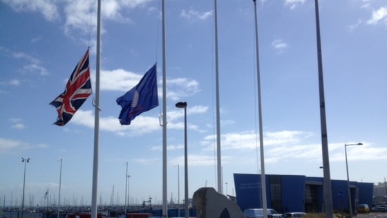Flags at half mast