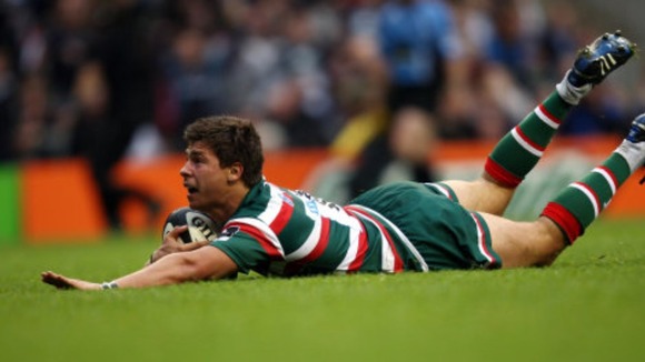 Ben Youngs scores the second Leicester Tigers try