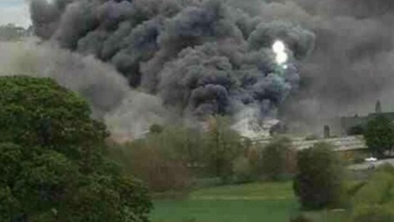 A local resident captured the aftermath of the explosion in Derbyshire