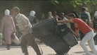 Locals in the Yarmouk district of the Syrian capital Damascus are pacing their bags and leaving.