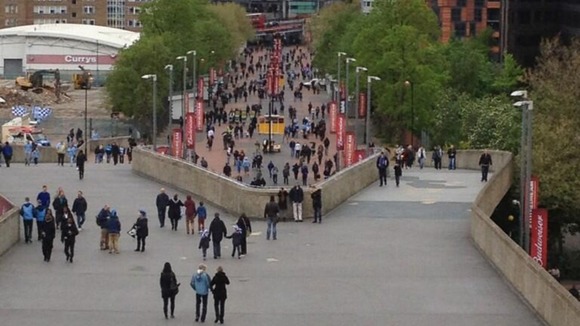 Manchester City and Wigan fans have already begun arriving in London