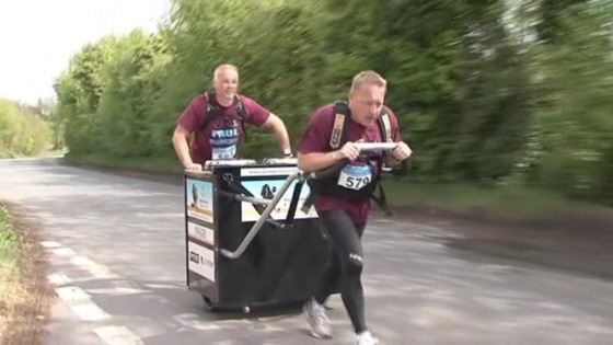 man pulling aga
