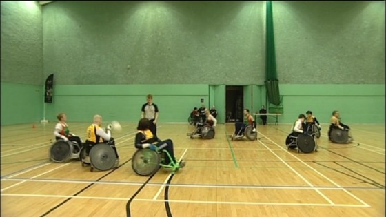 Wheelchair Rugby match