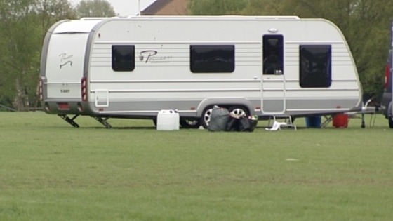 The Irish travellers were issued with documents ordering them off the land on Friday.