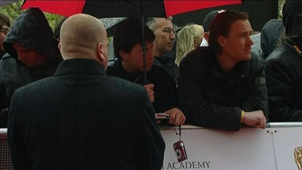 The wet weather hasn't stopped crowds gathering at London's Royal Festival Hall