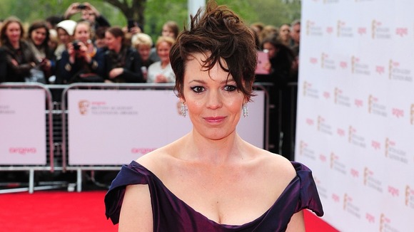 Olivia Colman on BAFTA red carpet