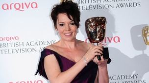 Olivia Colman with the Supporting Actress Award, at the Arqiva British Academy Television Awards 2013