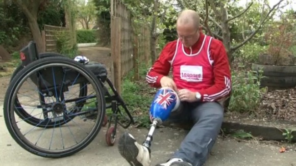Andy Gardiner preparing to race