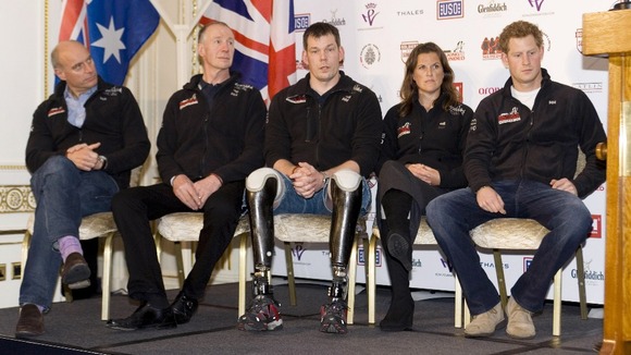 Prince Harry (right) will join a 210-mile trek across Antarctica this winter