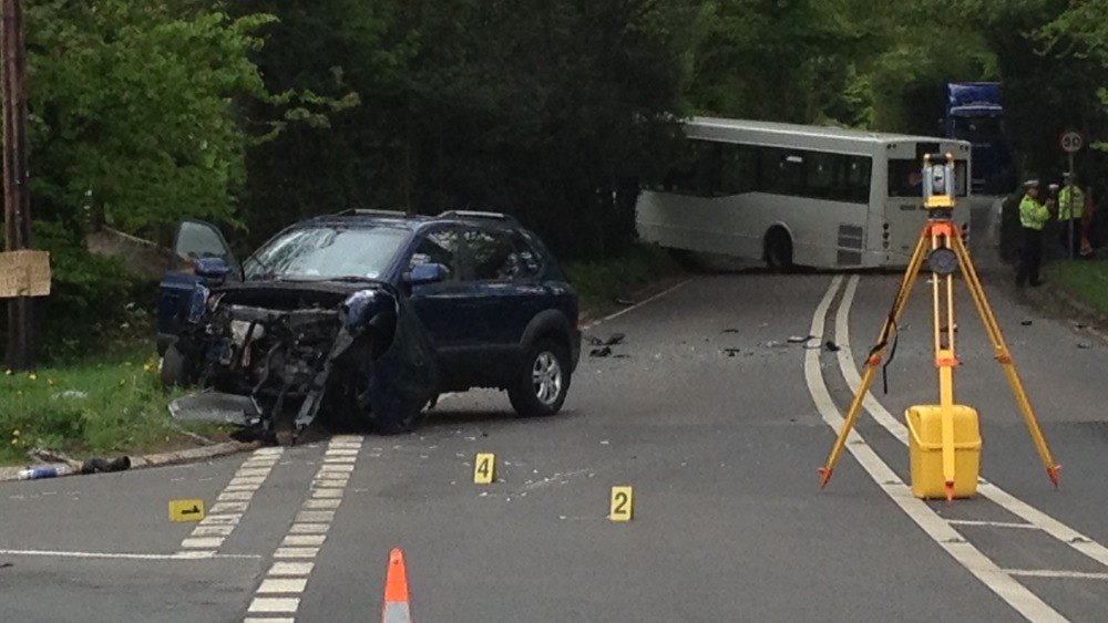Latest picture of Sussex bus crash Meridian ITV News