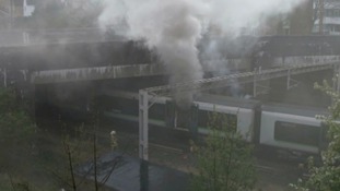 Train fire