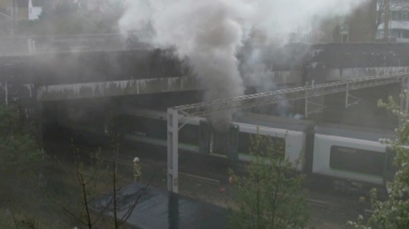 Train fire