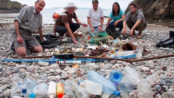 volunteers and rubbish