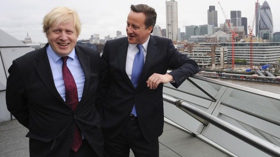 Boris Johnson with David Cameron 