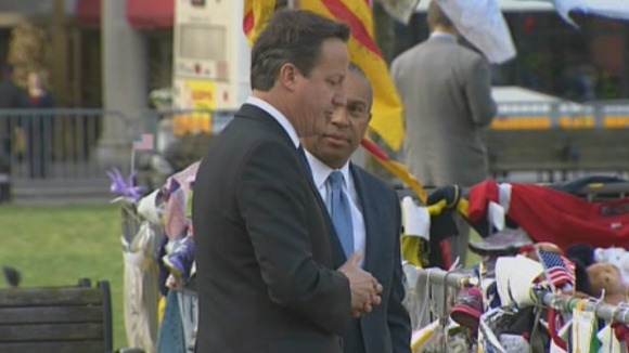 The Prime Minister in Boston with Governor Deval Patrick.