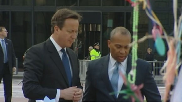David Cameron and Deval Patrick.