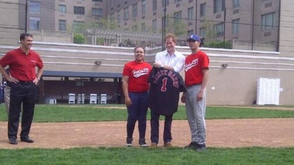Prince Harry with his shirt