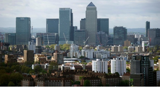 London's Canary Wharf financial district