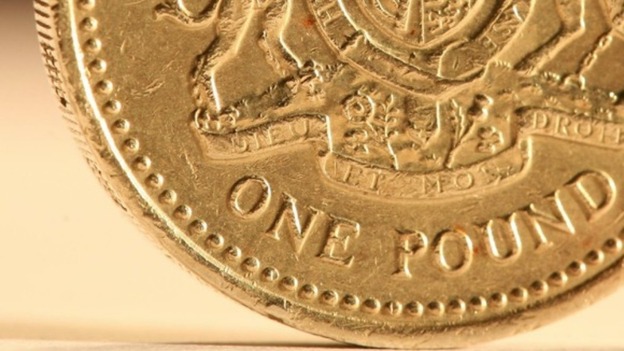 A pound coin.