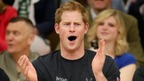 Prince Harry watches a seated volleyball exhibition match during the Warrior Games