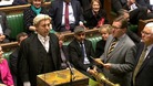 The result of the vote is announced in the House of Commons