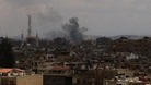 More black smoke from shelling of targets in Damascus.