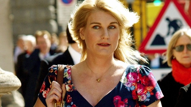 Sally Bercow arriving at the High Court.