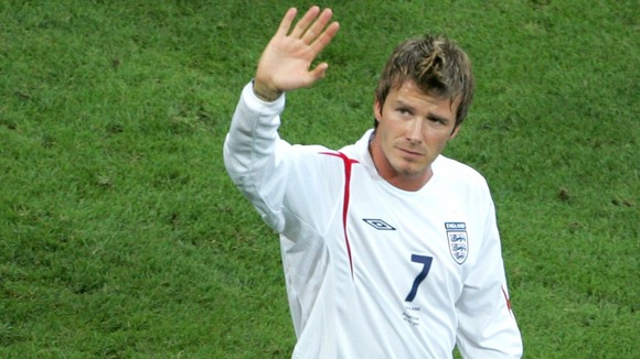 Beckham played in three successive World Cups for England