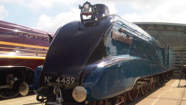 The restored 1937 steam train, Dominion of Canada.