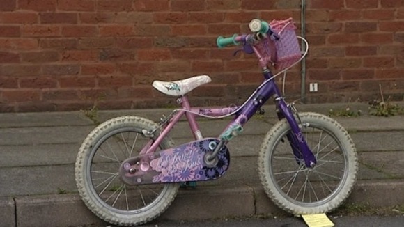The bike April Jones was playing on before she disappeared.