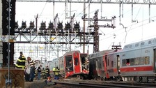 Up to 60 hurt and 3 critically injured in US train crash