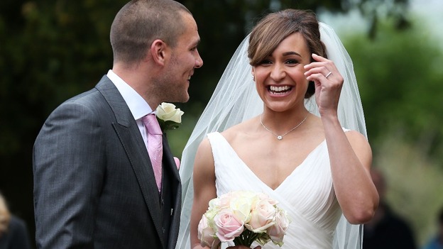 Jessica Ennis and Andy Hill share a joke after the ceremony