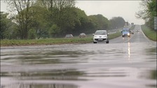 Surface flooding across the North East