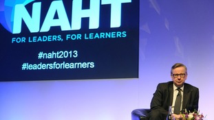 Education Secretary Michael Gove at the National Association of Head Teachers' conference.