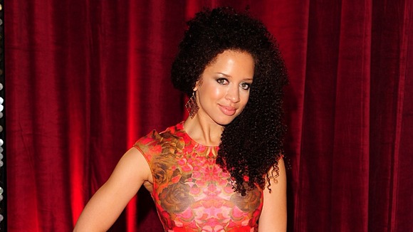 Natalie Gumede, Corrie's Kirsty Soames, arriving for the 2013 British Soap Awards.