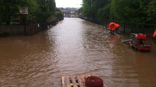 Cumbrian town flooded after heavy rainfall